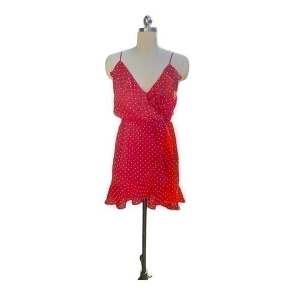 Forever 21 Red Polka Dot Mini Dress size small EUC